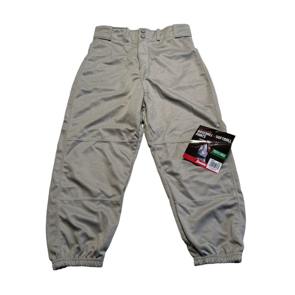 NWT Franklin Deluxe Youth Large Grey Baseball Softball Pants Athletic Sports